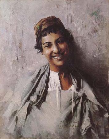 Jeune fille souriant (mk32), Georges Gaste